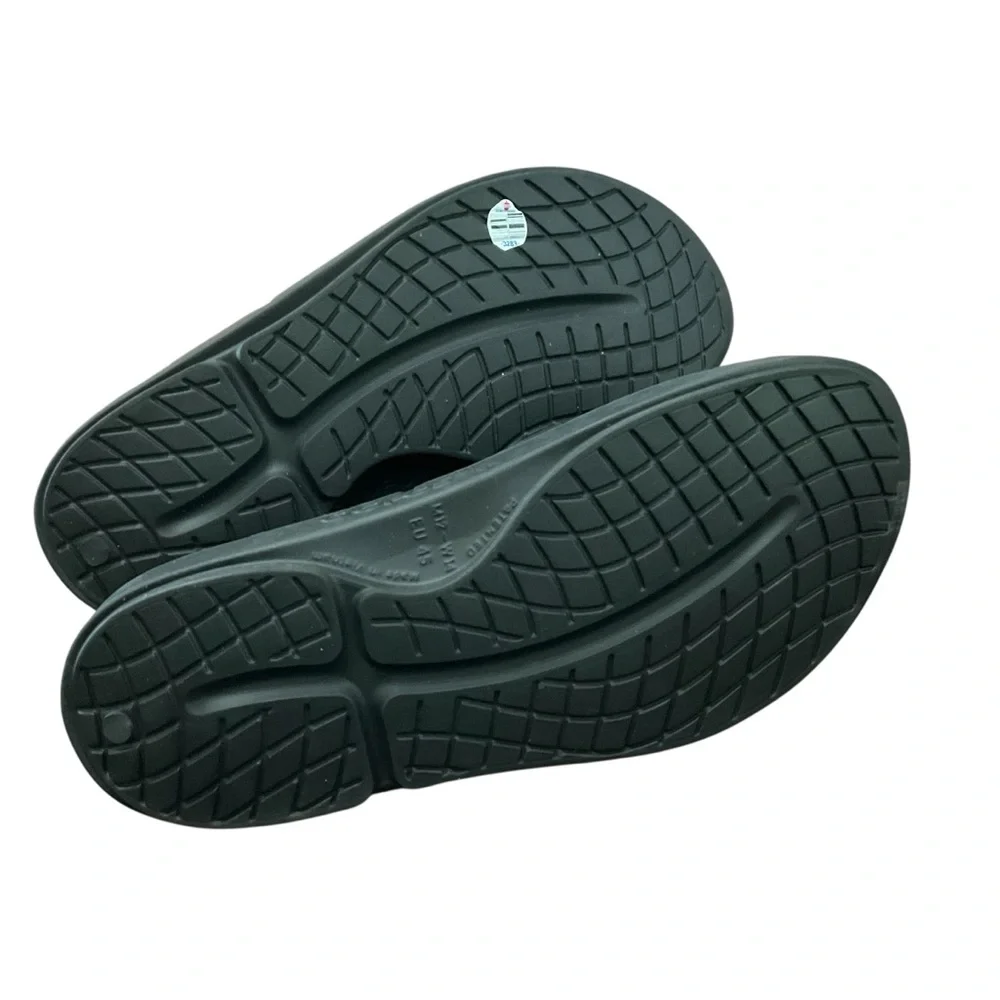 Oofos Ooahh Sport Slide Sandals Men's 12 Women's 14 Black Recovery Comfort.